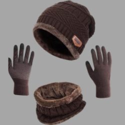 Matching winter hat scarf gloves set