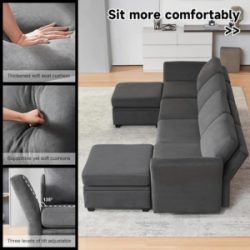 Convertible U Shaped Sofa Couch