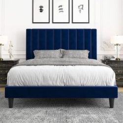 Velvet Upholstered Bed Frame